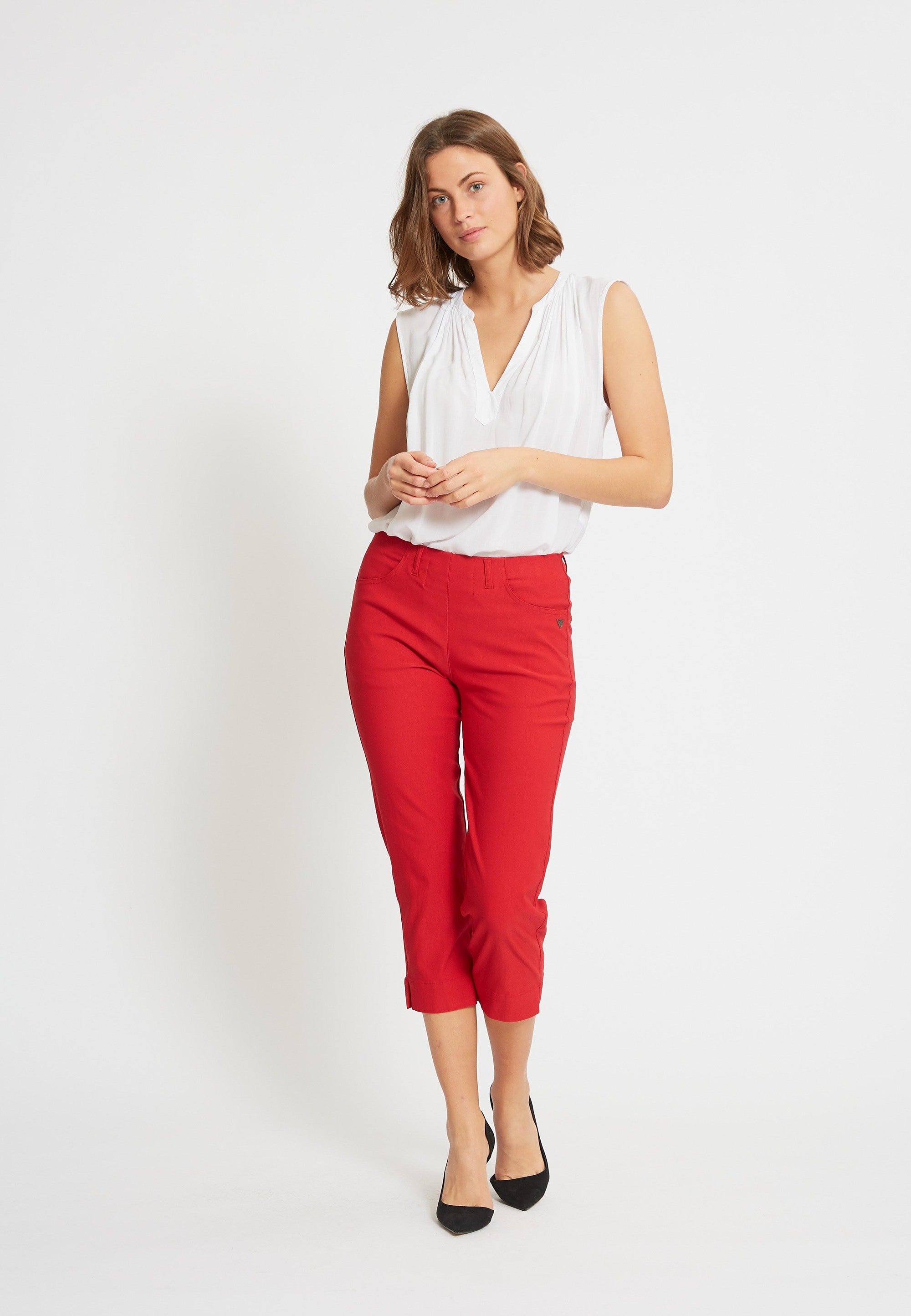 LAURIE Caroline Regular Capri - LL Trousers REGULAR 60970 Red