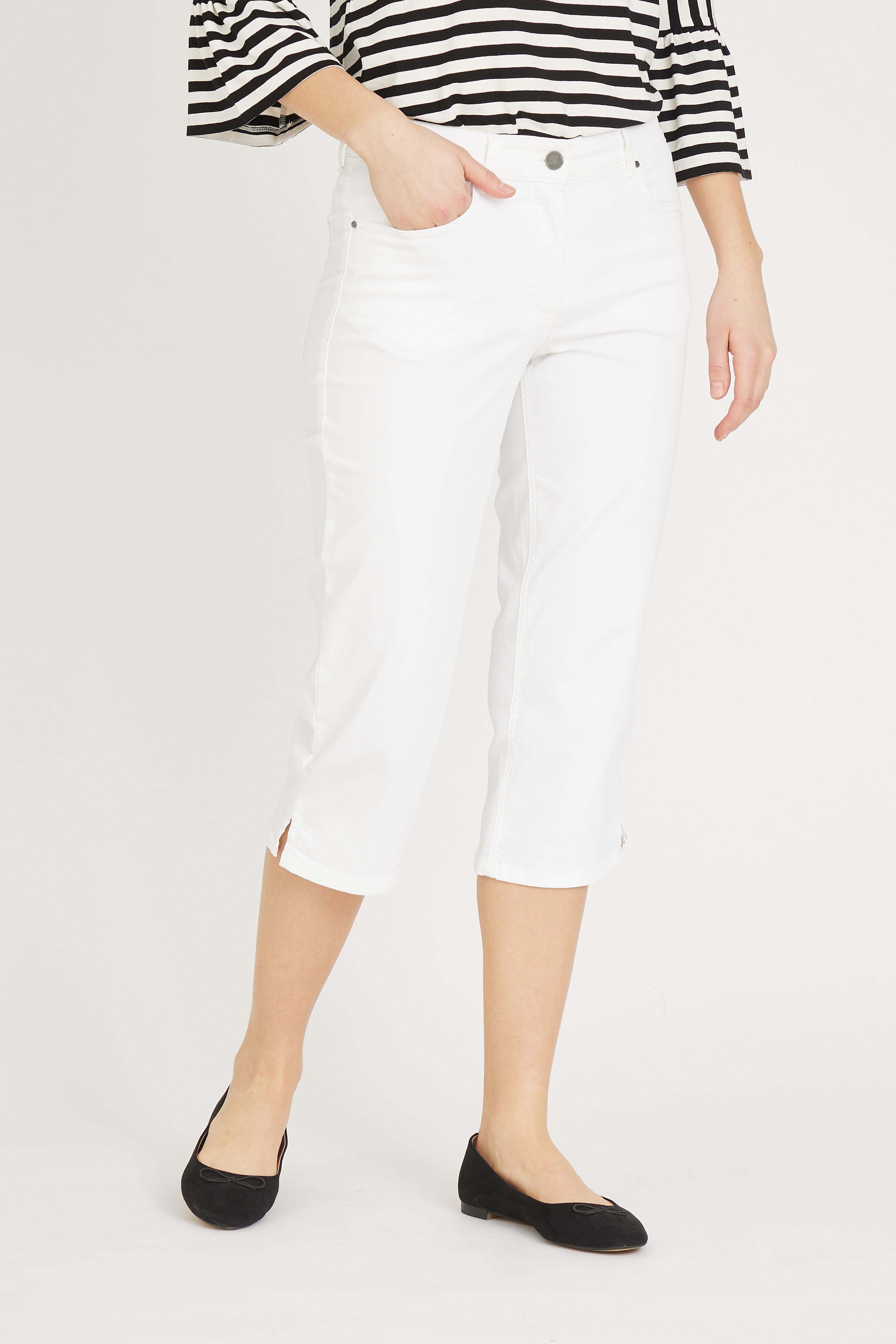 LAURIE  Charlotte Regular Capri Bukser Trousers REGULAR 10100 White