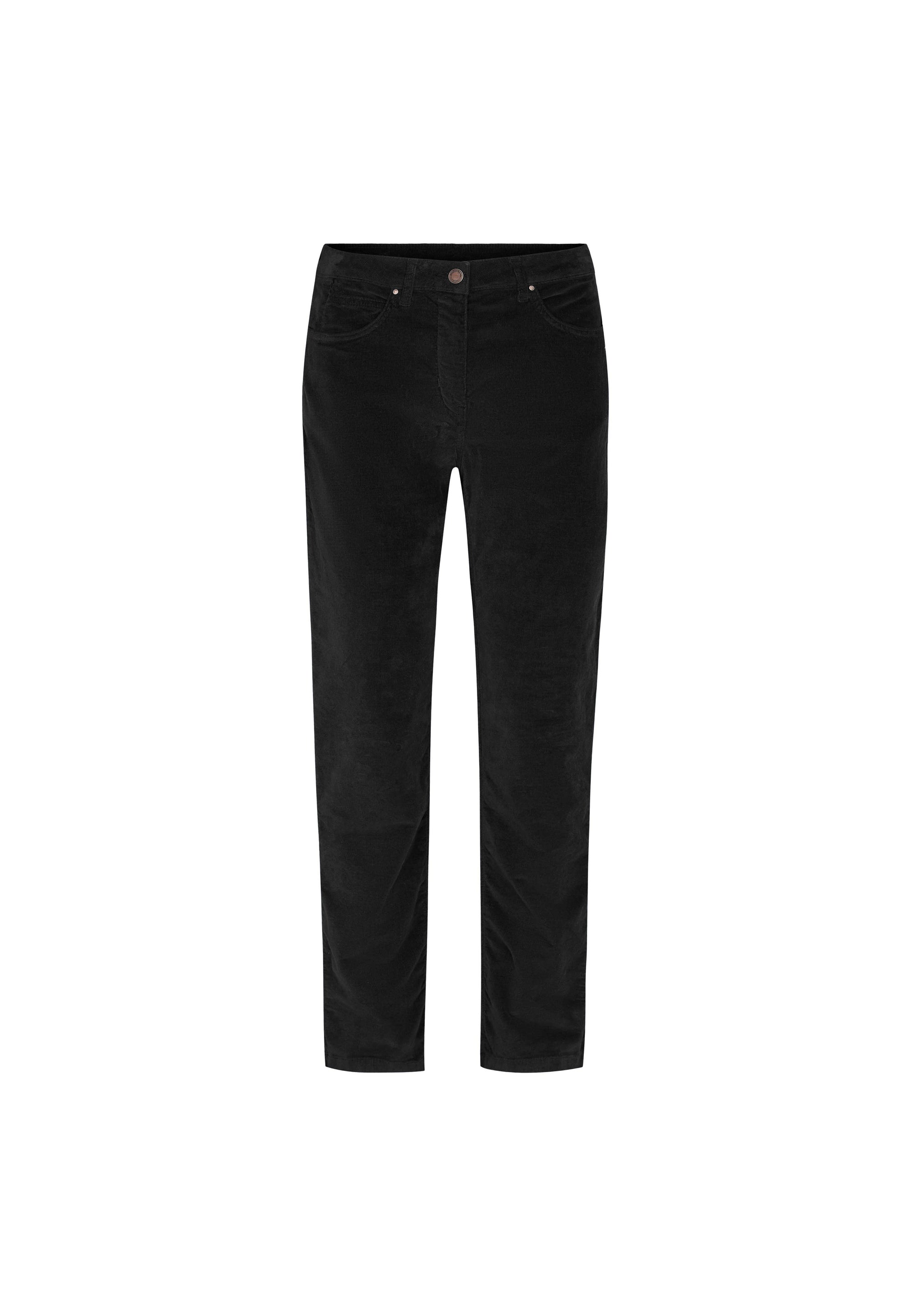LAURIE  Charlotte Regular Corduroy - Medium Length Trousers REGULAR 99000 Black