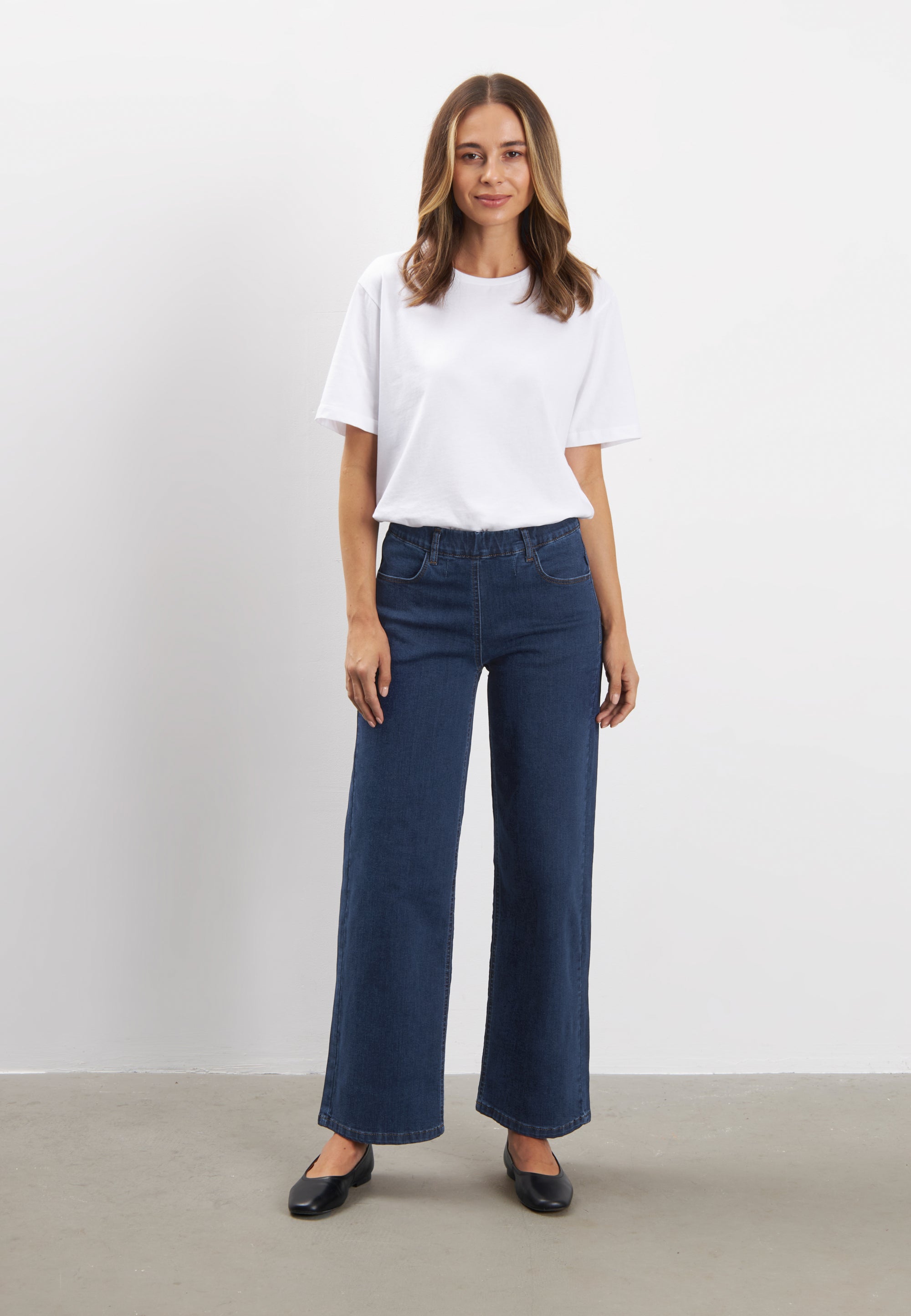 LAURIE Donna Loose - Short Length Trousers LOOSE 40513 Dark Blue Denim