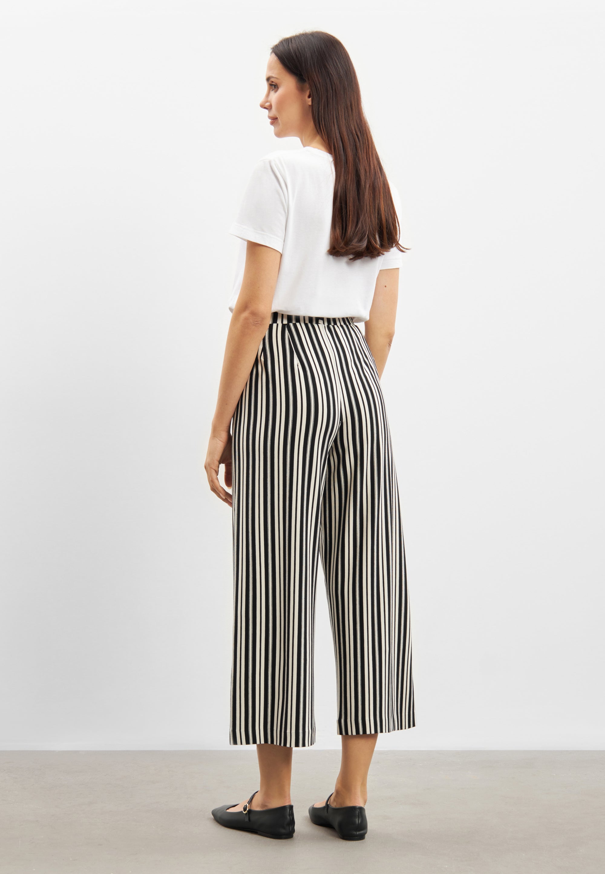 LAURIE Donna Loose Crop Trousers LOOSE 99139 Elegant Stripe