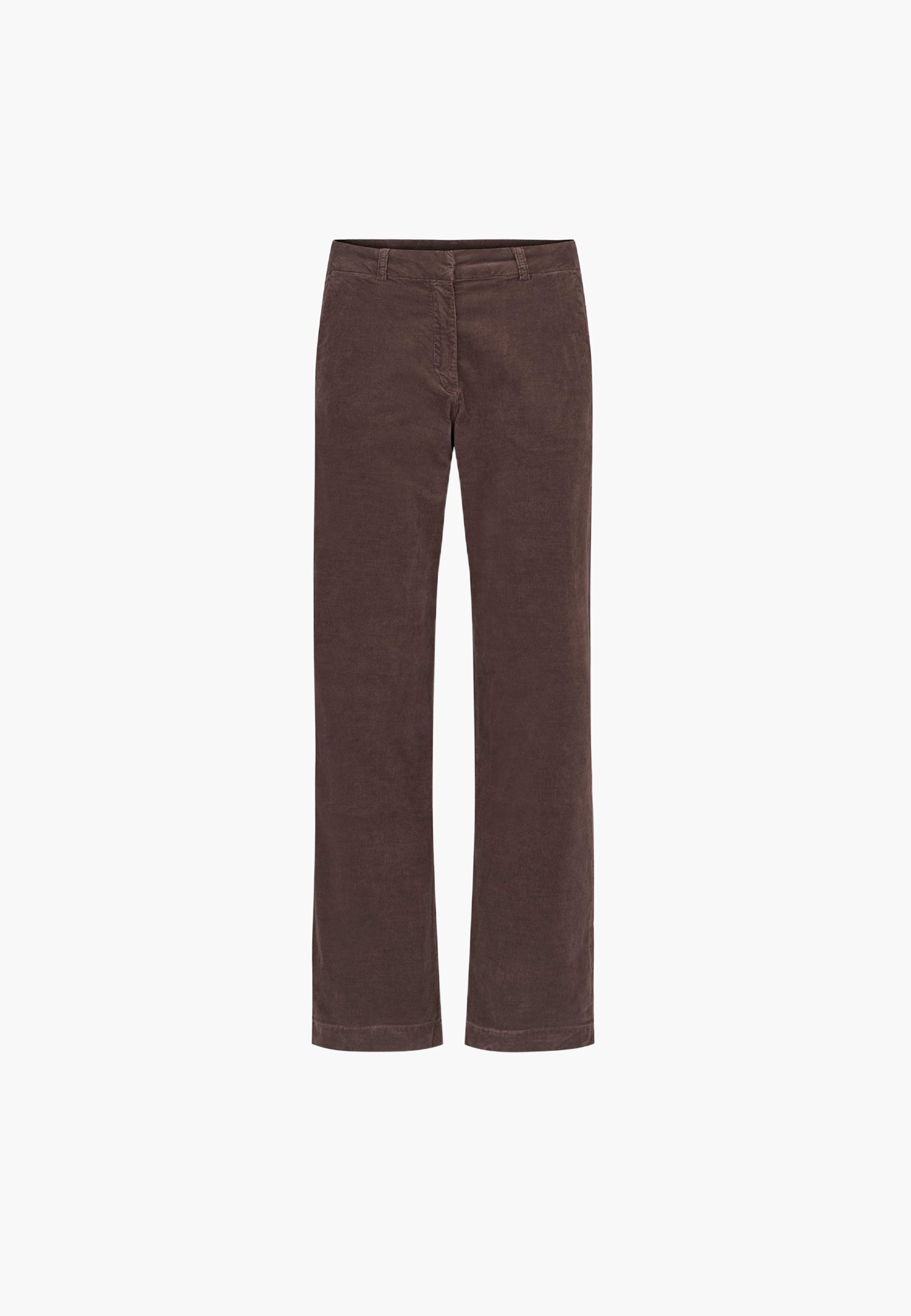 LAURIE  Judy Straight Fløyel - Medium Length Trousers STRAIGHT 88000 Brown