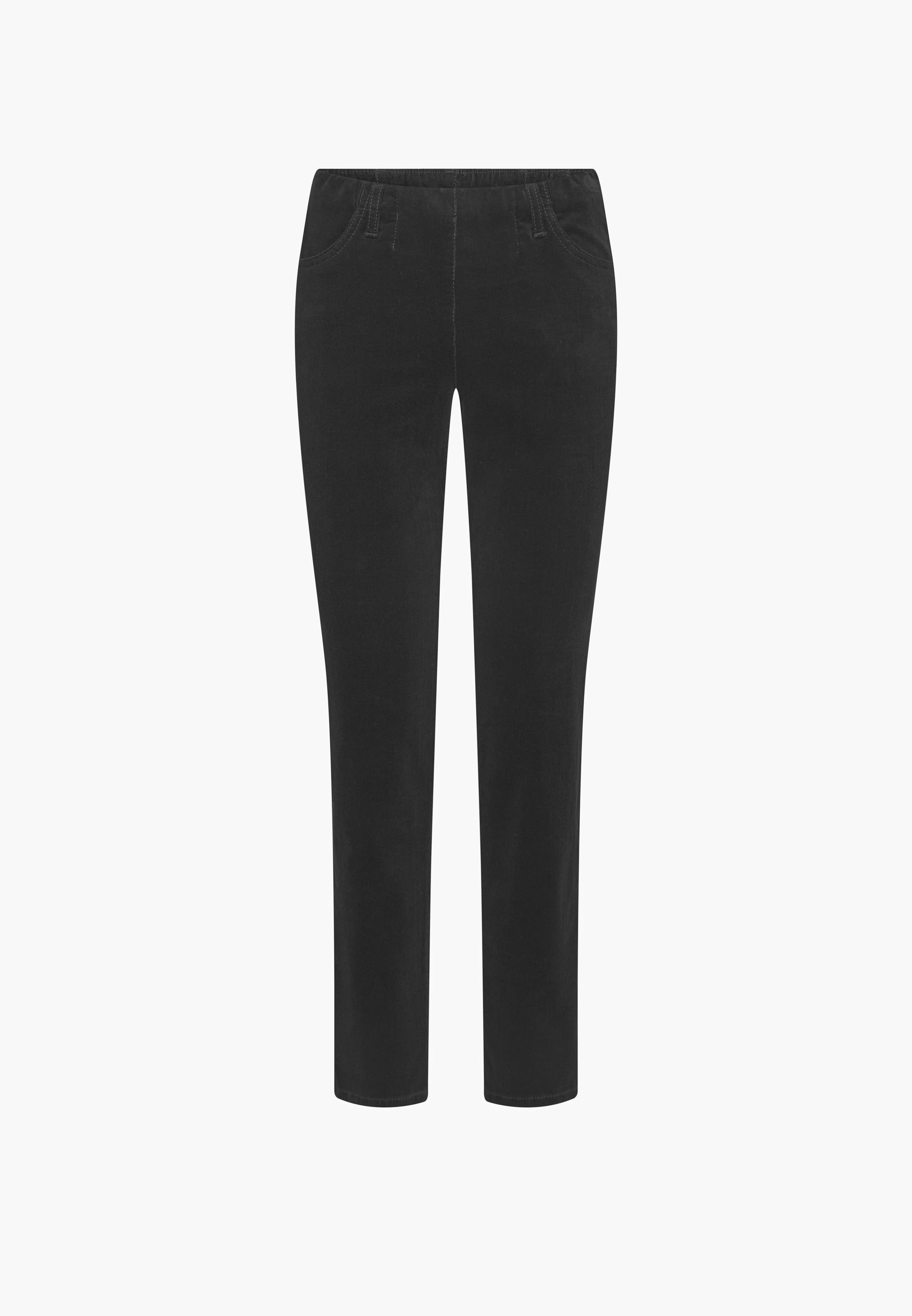 LAURIE  Kelly Regular fløyel - Medium Length Trousers REGULAR 99000 Black