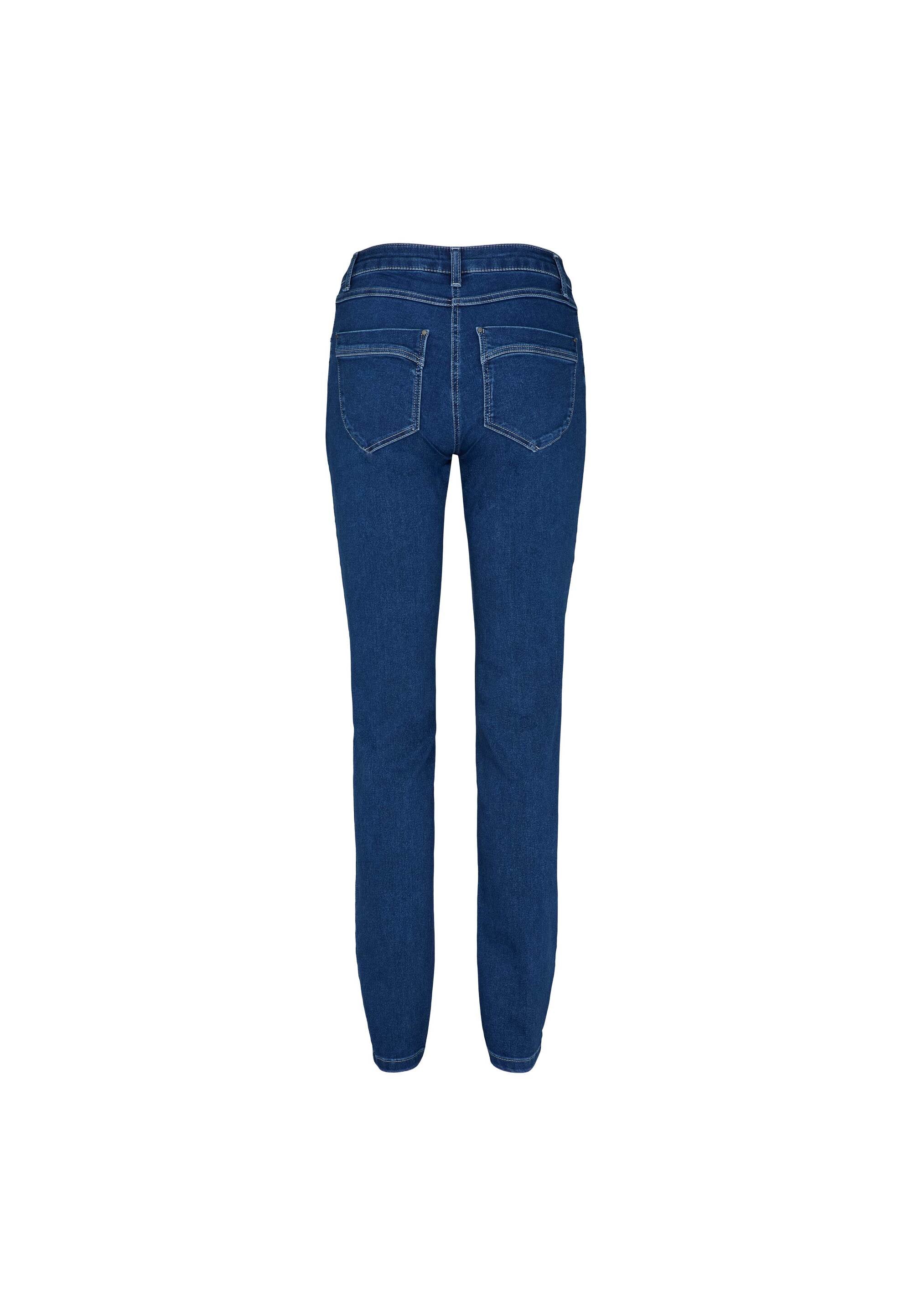 LAURIE  Laura Slim - Medium Length Trousers SLIM 43515 Medium Blue Denim