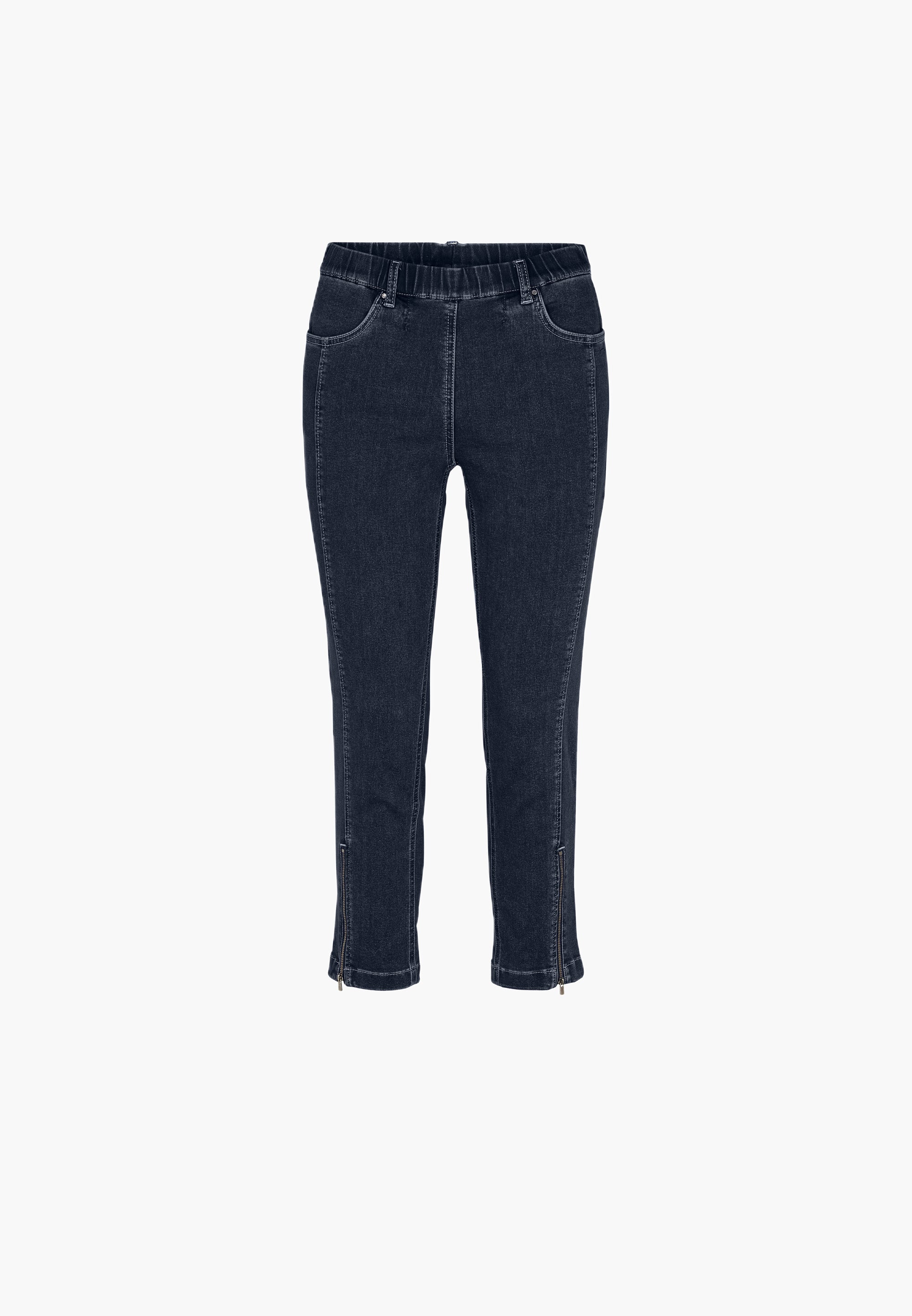 LAURIE Madison Slim Crop Trousers SLIM 49501 Dark Blue Denim