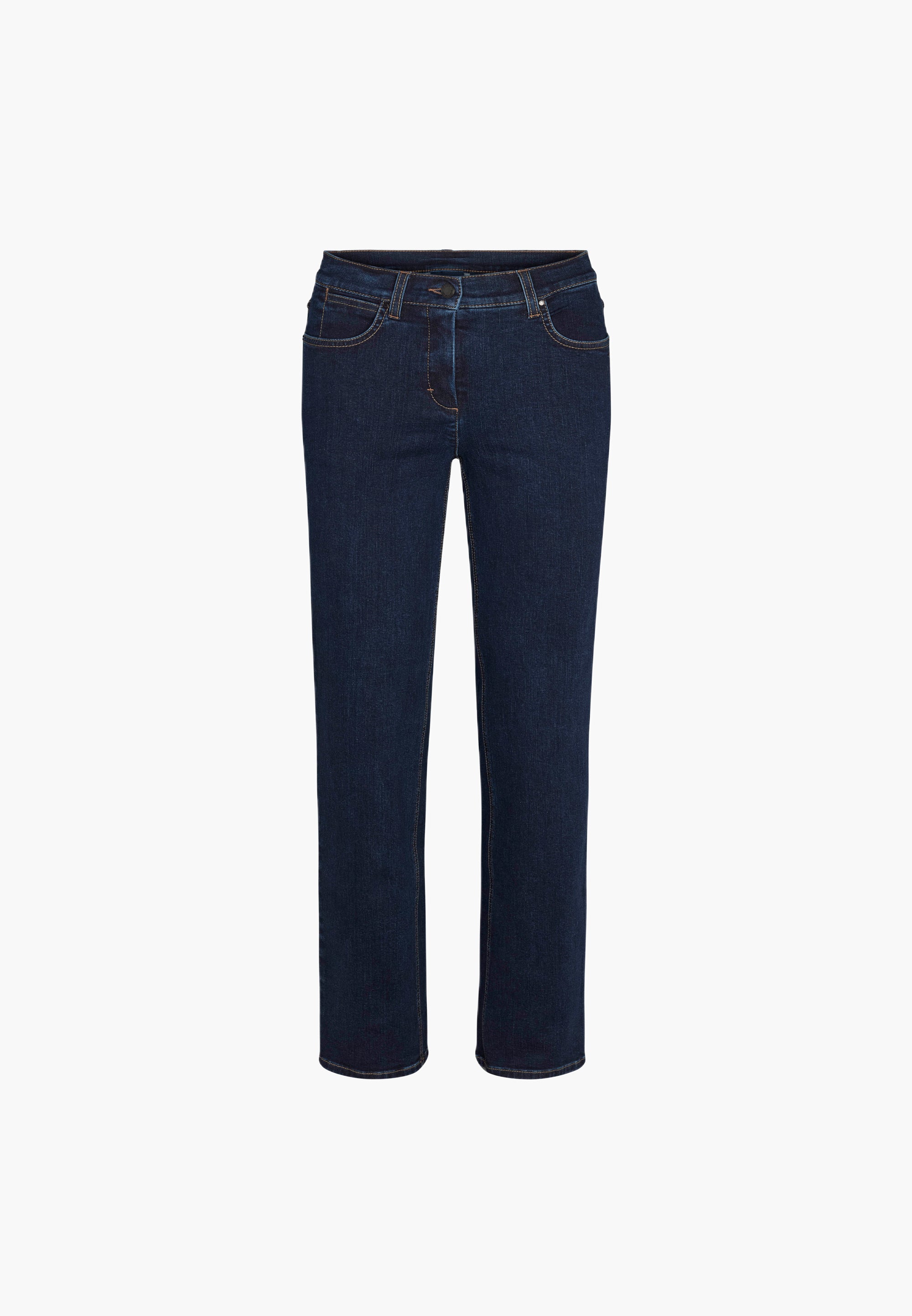 LAURIE  Marple Straight - Medium Length Trousers STRAIGHT 40513 Dark Blue Denim