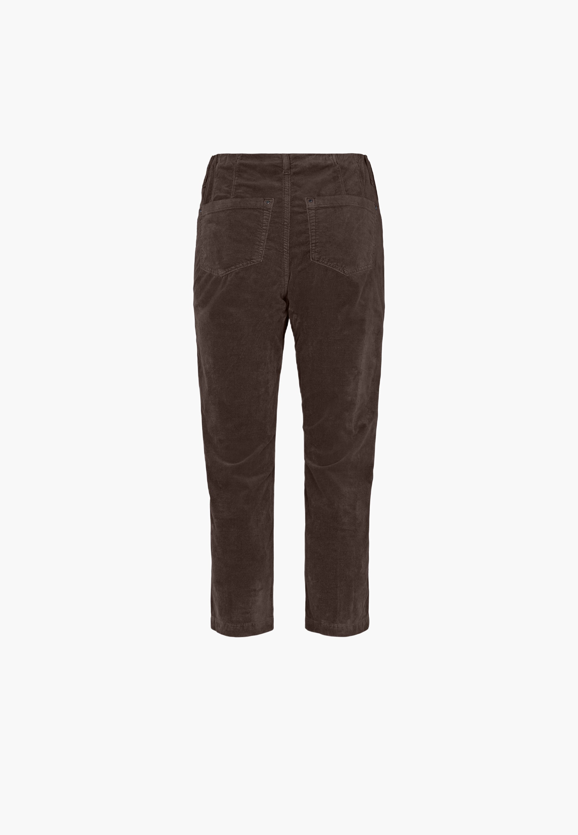 LAURIE  Piper Regular Fløyel Crop Trousers REGULAR 88000 Brown