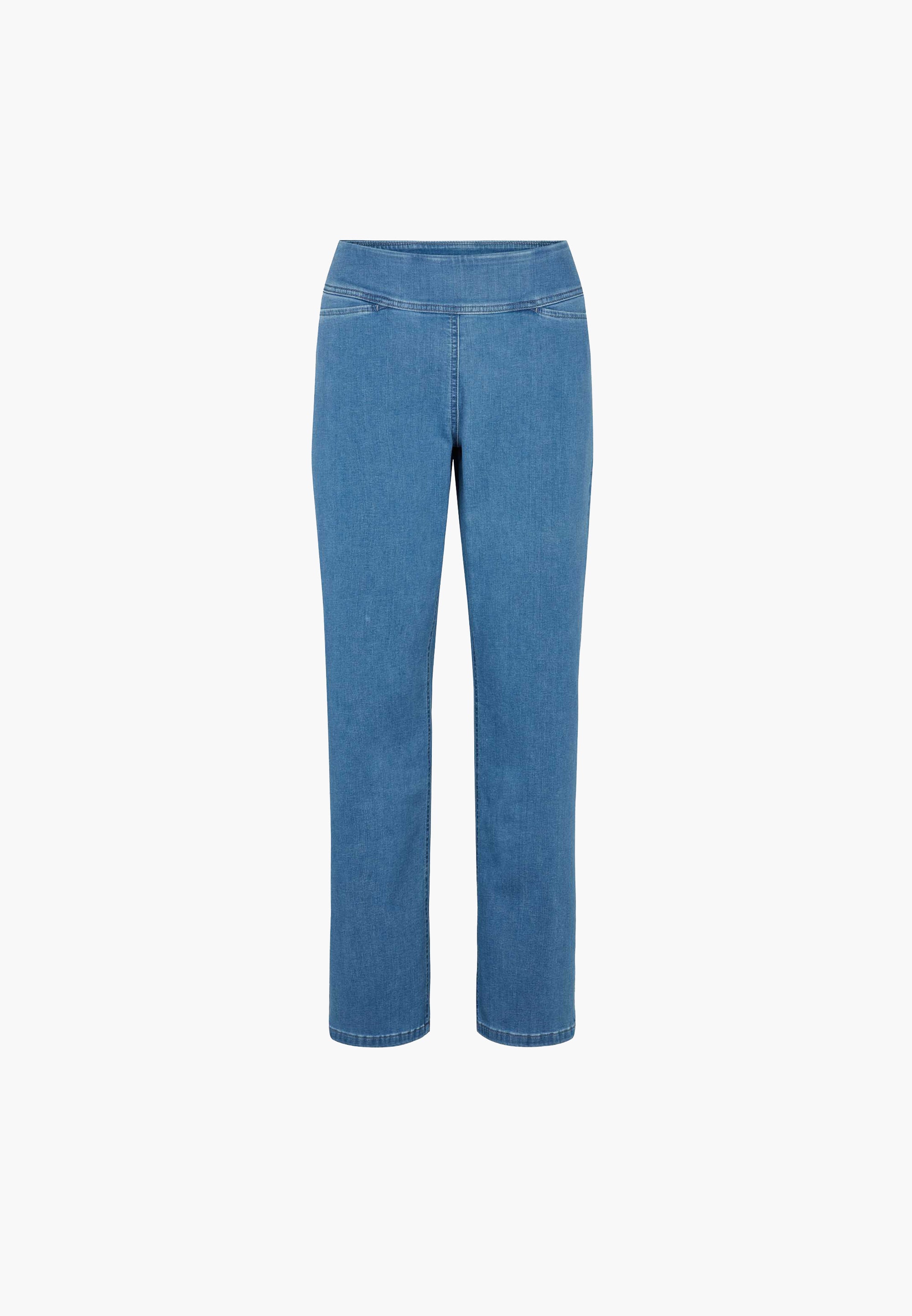 LAURIE  Thea Straight - Medium Length Trousers STRAIGHT 49350 Light Blue Denim