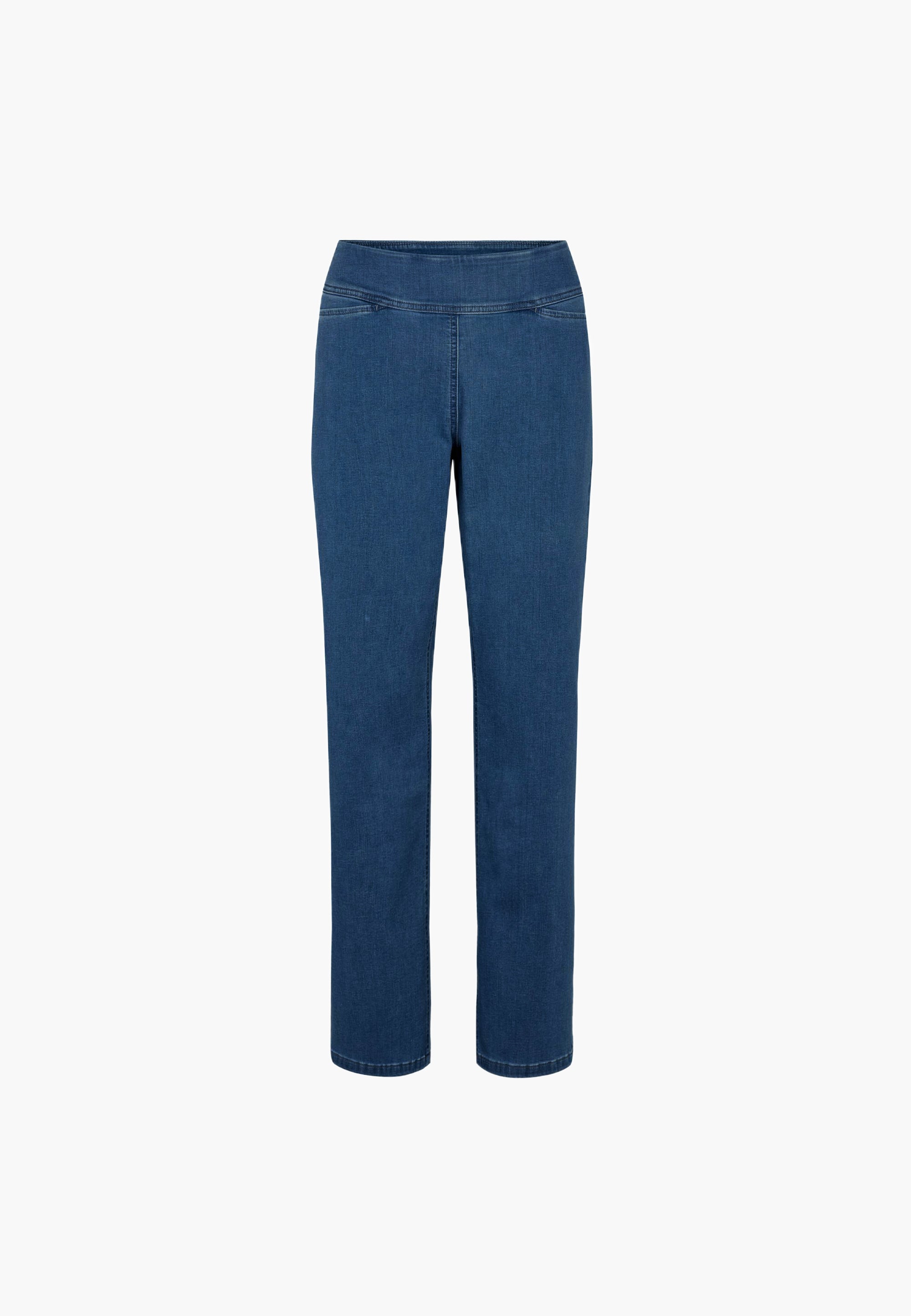 LAURIE Thea Straight - Long Length Trousers STRAIGHT 49401 Blue Denim