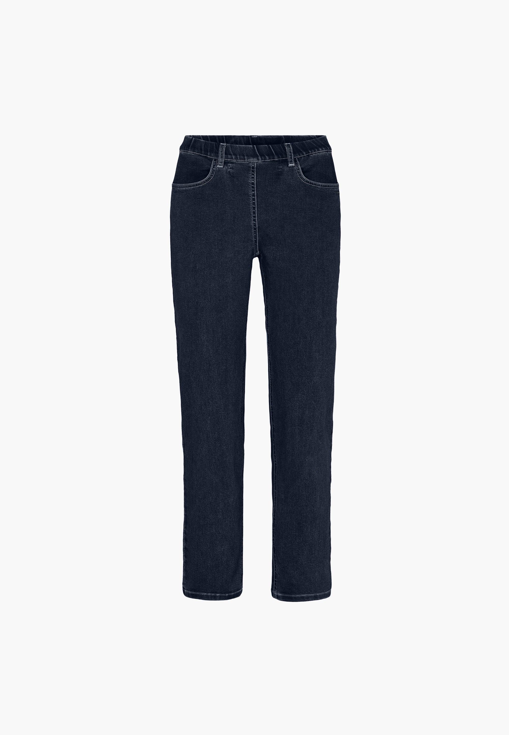 LAURIE  Tracy Straight - Medium Length Trousers STRAIGHT 49501 Dark Blue Denim