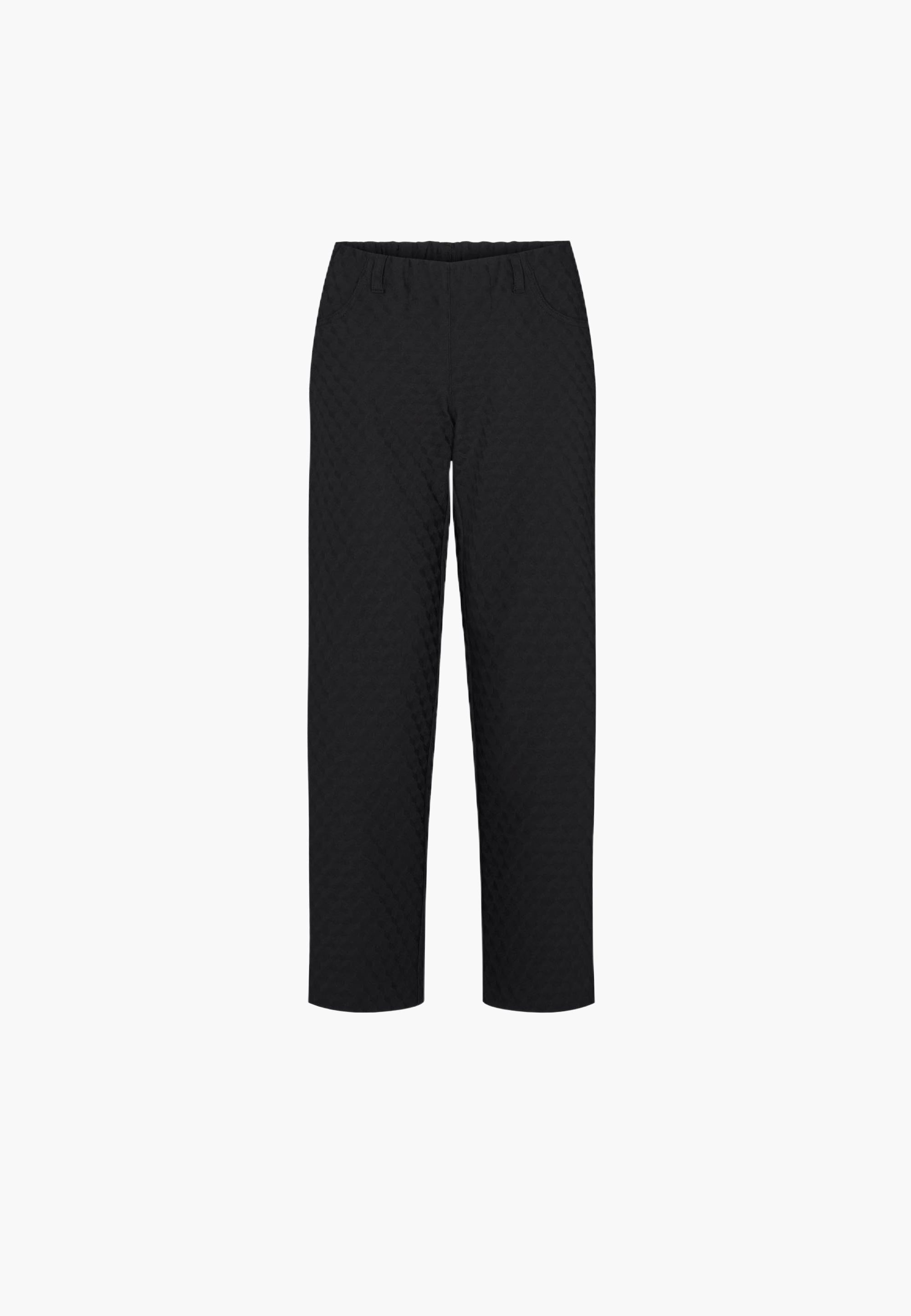 LAURIE Tracy Straight - Short Length Trousers STRAIGHT 99603 Black Jacquard